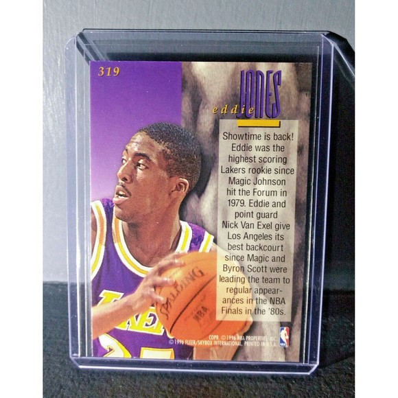1995-96 Eddie Jones #319 Ultra Encore Basketball Card - Picture 2 of 2